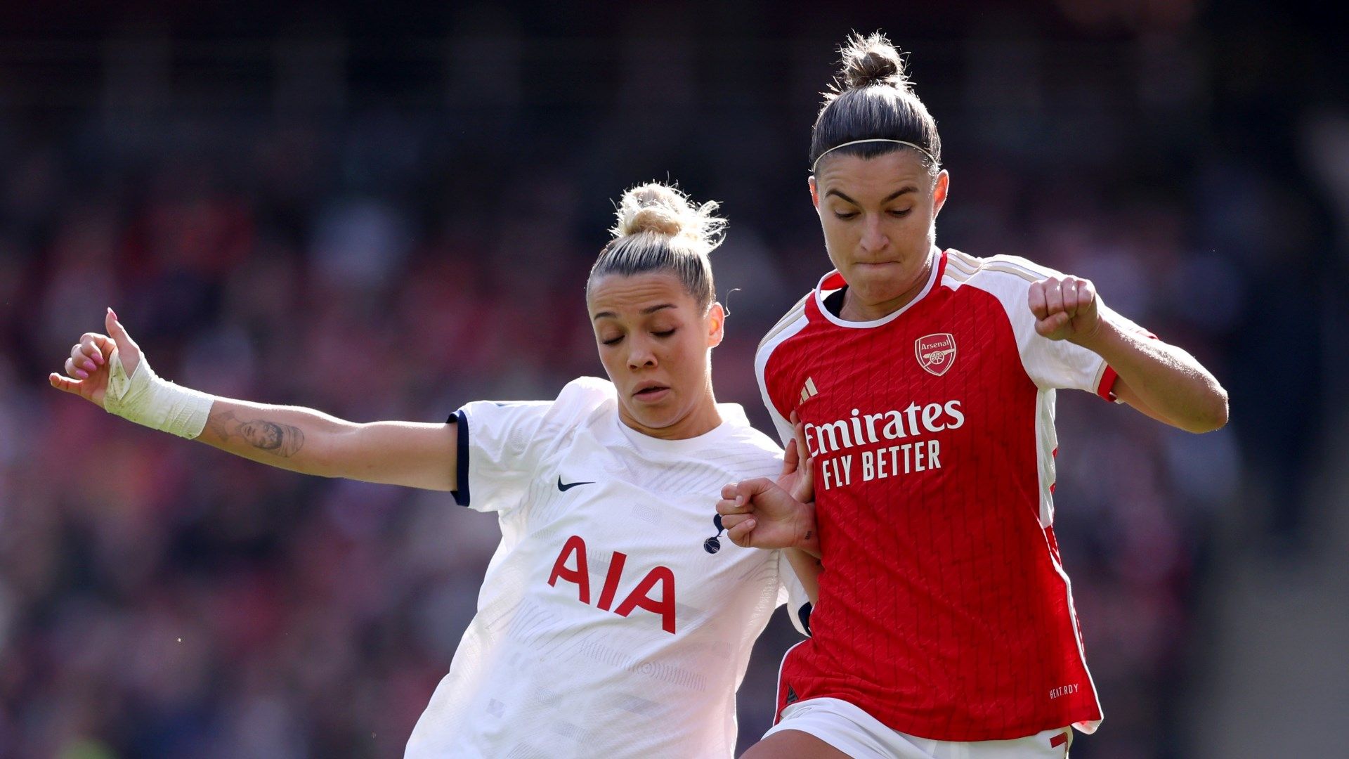 Celin Bizet Steph Catley Spurs Arsenal Women 2023-24
