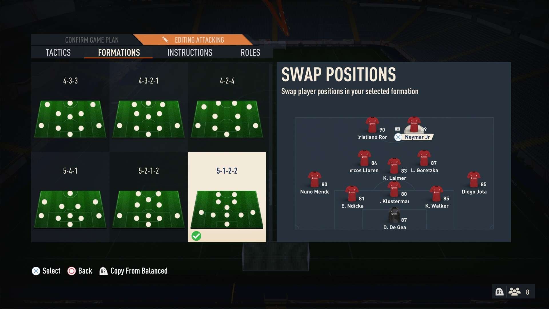 FIFA 23 5-1-2-2 formation