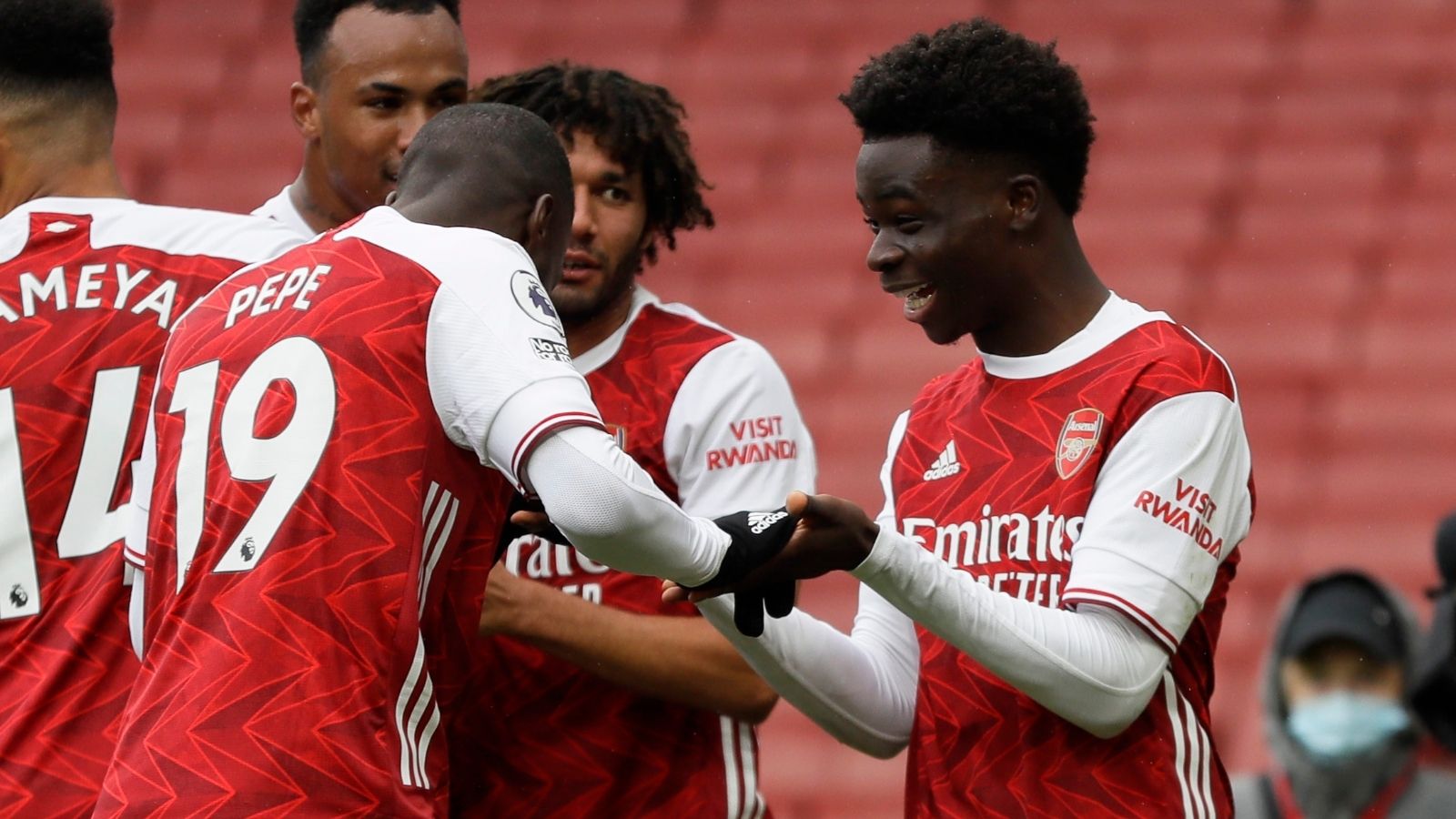 Nicolas Pepe Bukayo Saka Arsenal 2020-21