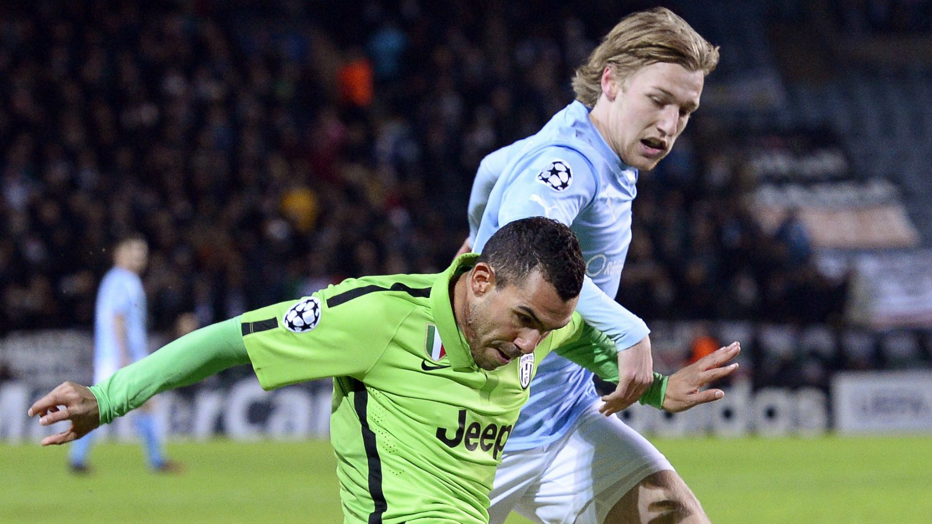 Emil Forsberg Carlos Tevez Malmoe Juventus