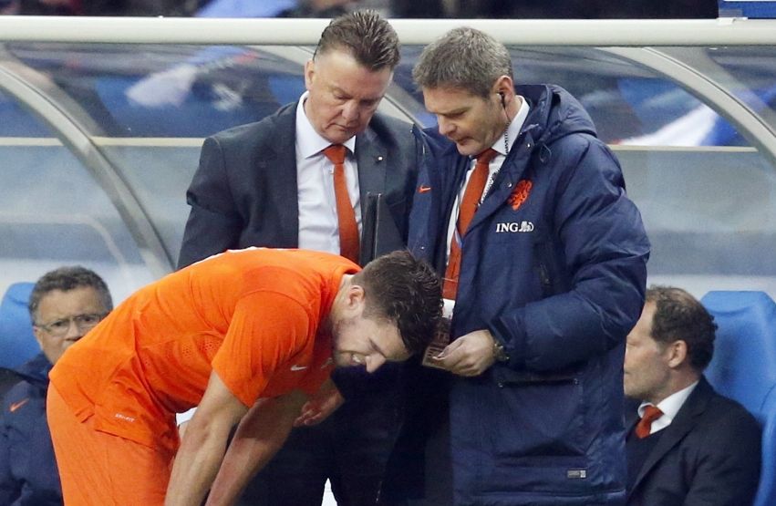 Van Gaal Strootman France Holland Friendly 03052014