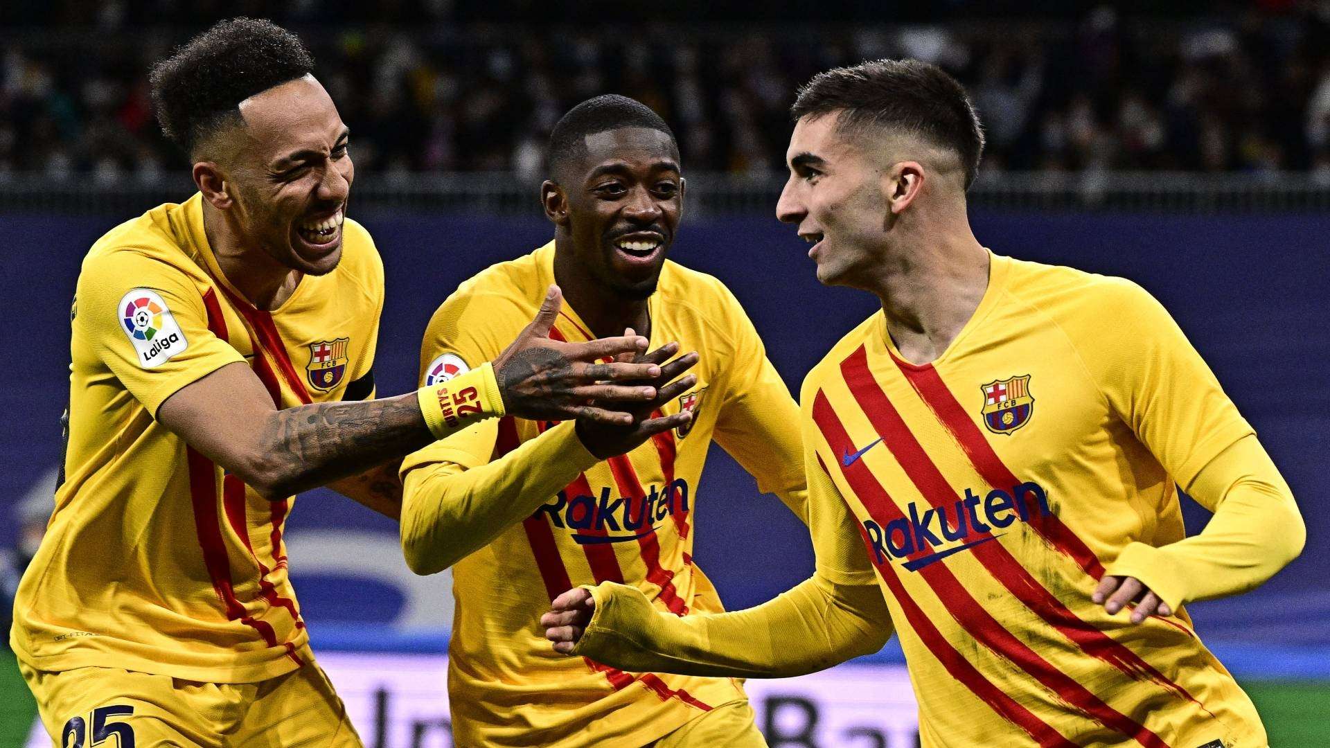 Pierre-Emerick Aubameyang Ousmane Dembele Ferran Torres FC Barcelona