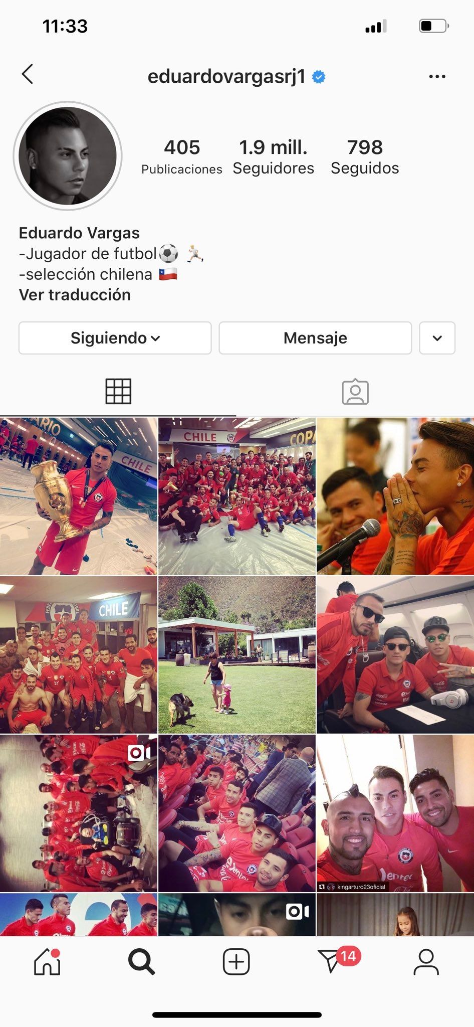Eduardo Vargas Instagram 2020