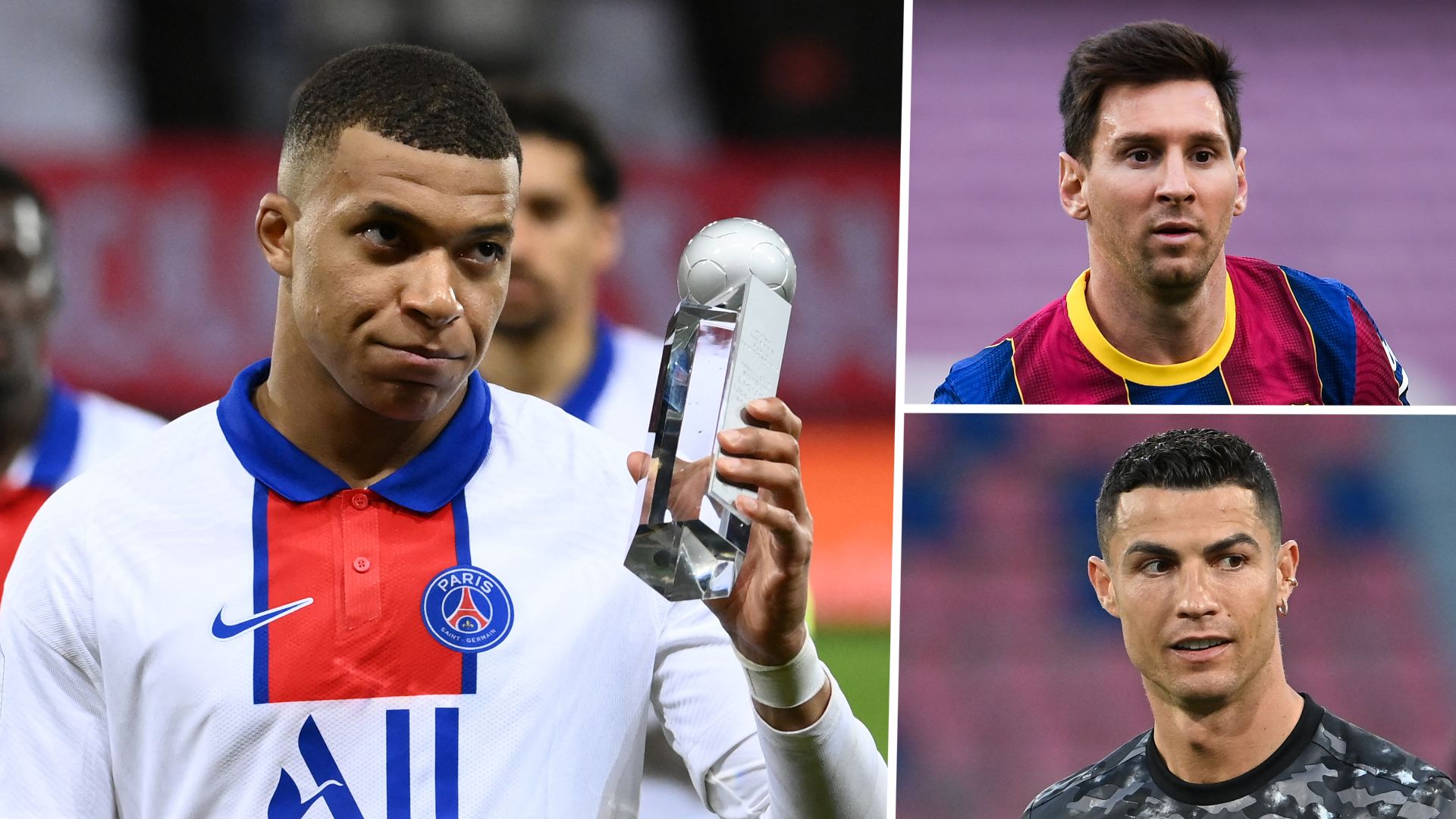 Mbappe, Messi and Ronaldo main image