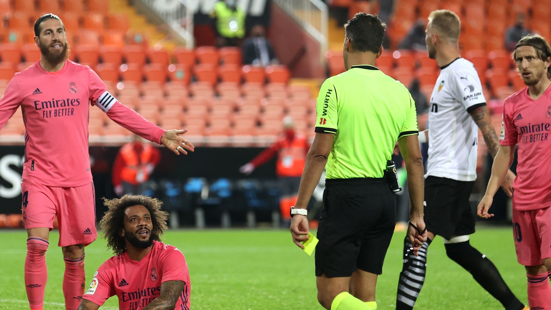 Ramos y Marcelo, Valencia vs. Real Madrid