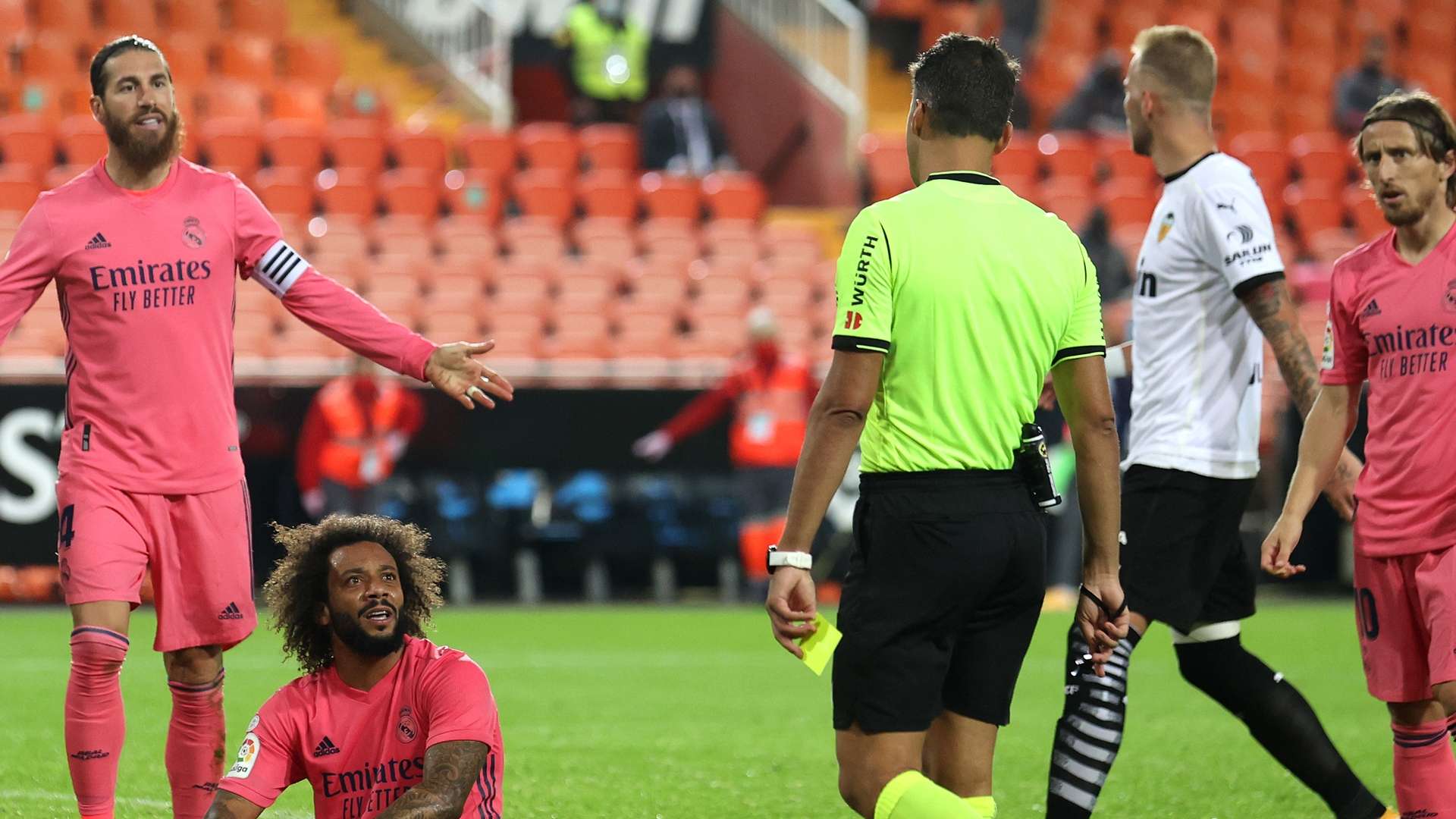 Ramos y Marcelo, Valencia vs. Real Madrid