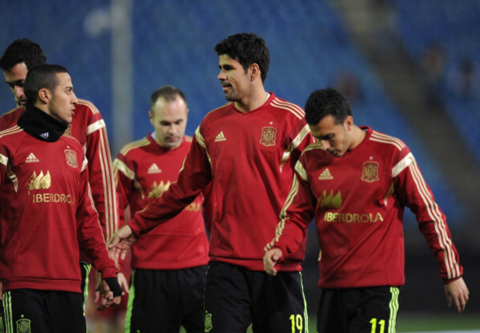 THIAGO ALCANTARA ANDRES INIESTA DIEGO COSTA PEDRO SPAIN