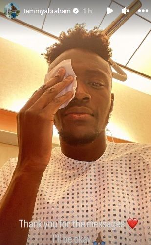 Abraham Instagram Story Roma Verona injury 19022023