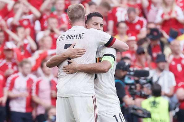 Kevin De Bruyne Eden Hazard; Denmark vs Belgium