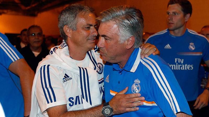 carlo ancelotti & jose mourinho