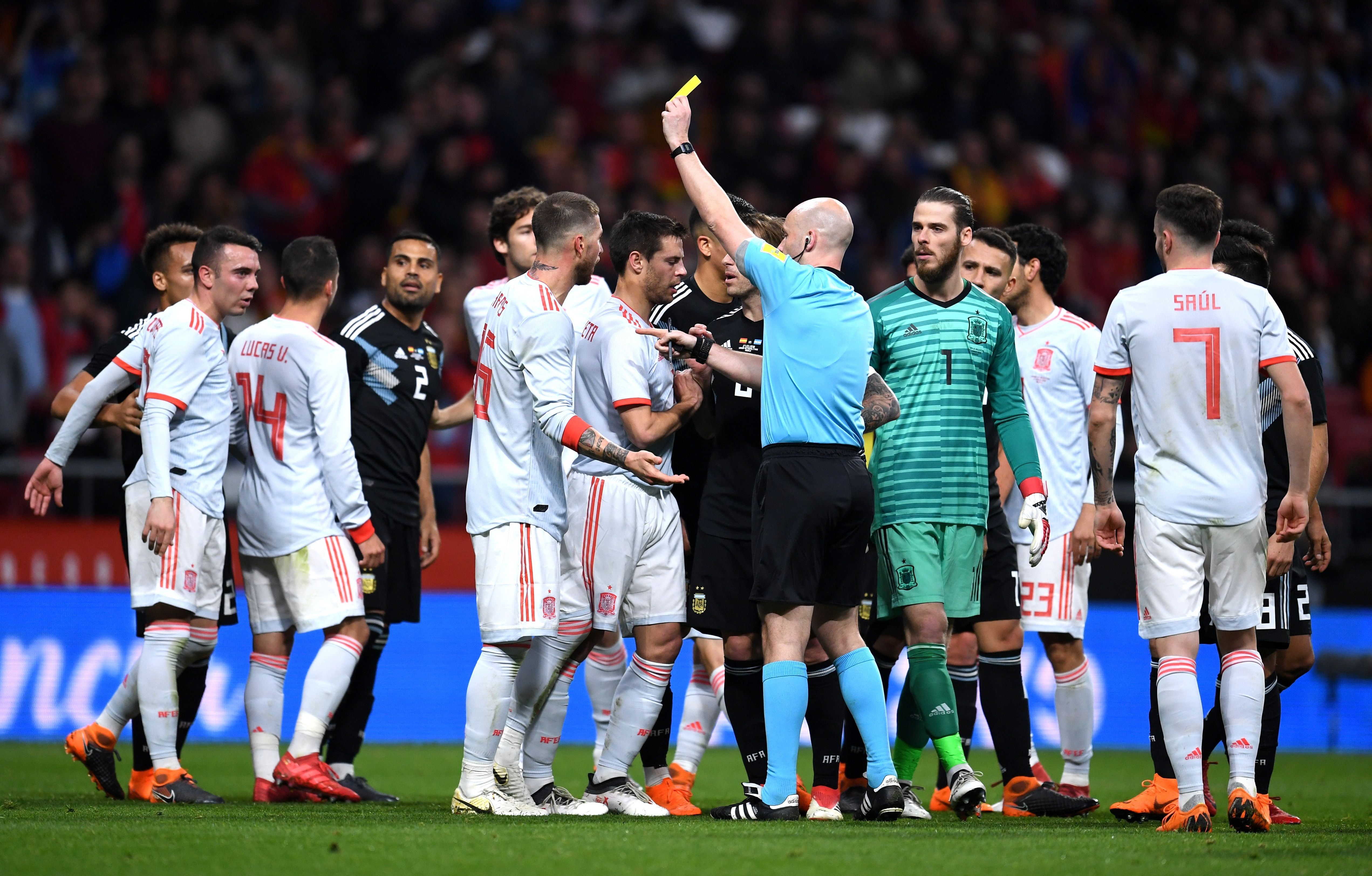 Marcos Alonso debut in Spain shirt