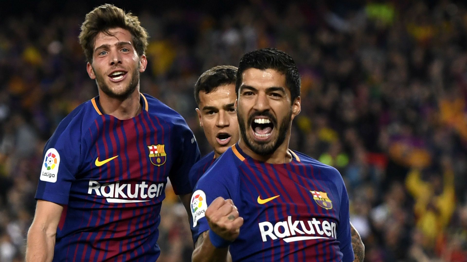 Luis Suarez Philippe Coutinho Sergi Roberto Barcelona