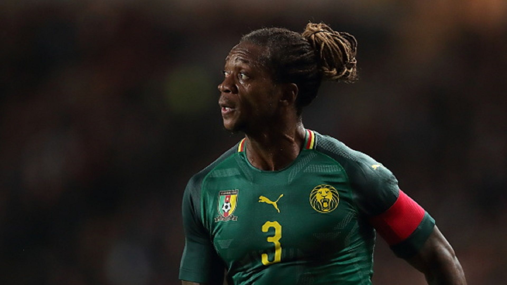Gaetan Bong of Cameroon during the International Friendly match between Brazil and Cameroon at Stadium mk on November 20, 2018 in Milton Keynes, England