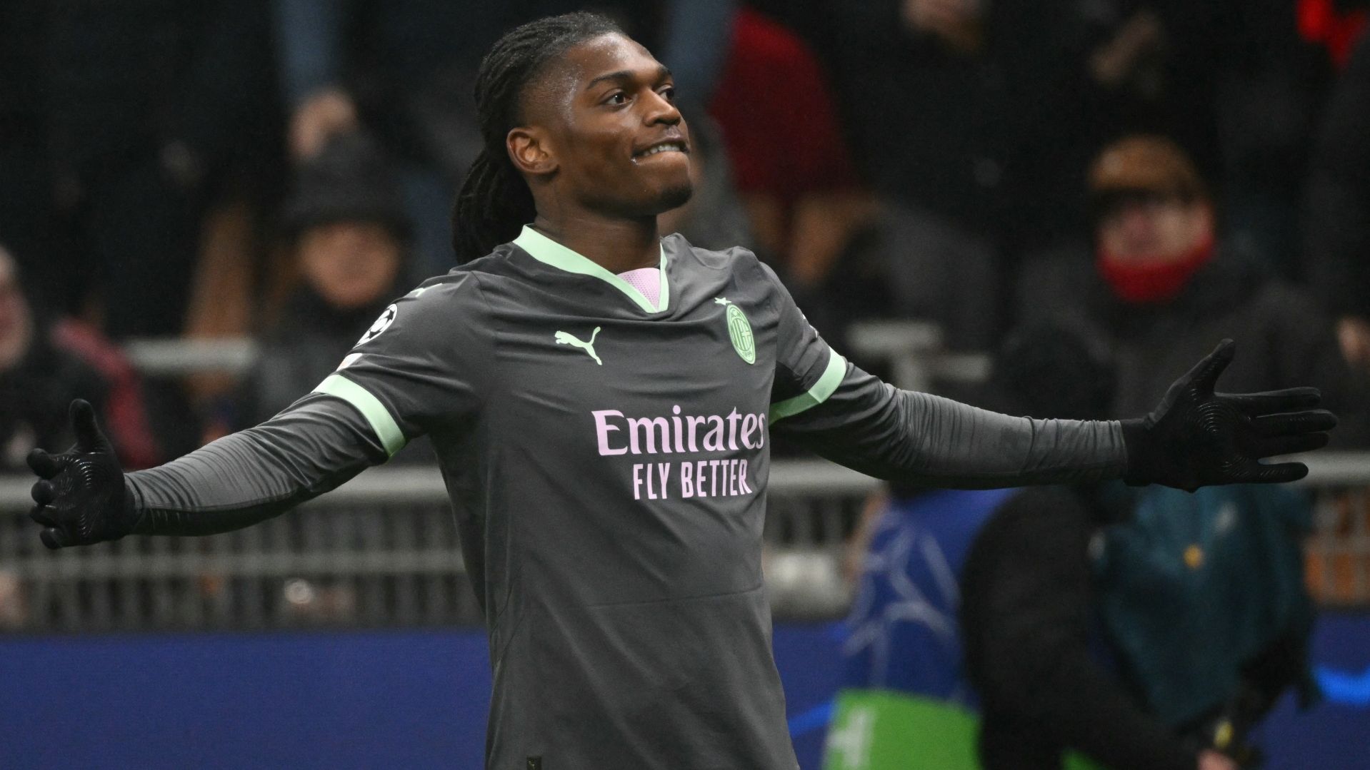 Rafael Leao Milan Girona Champions League 22012025