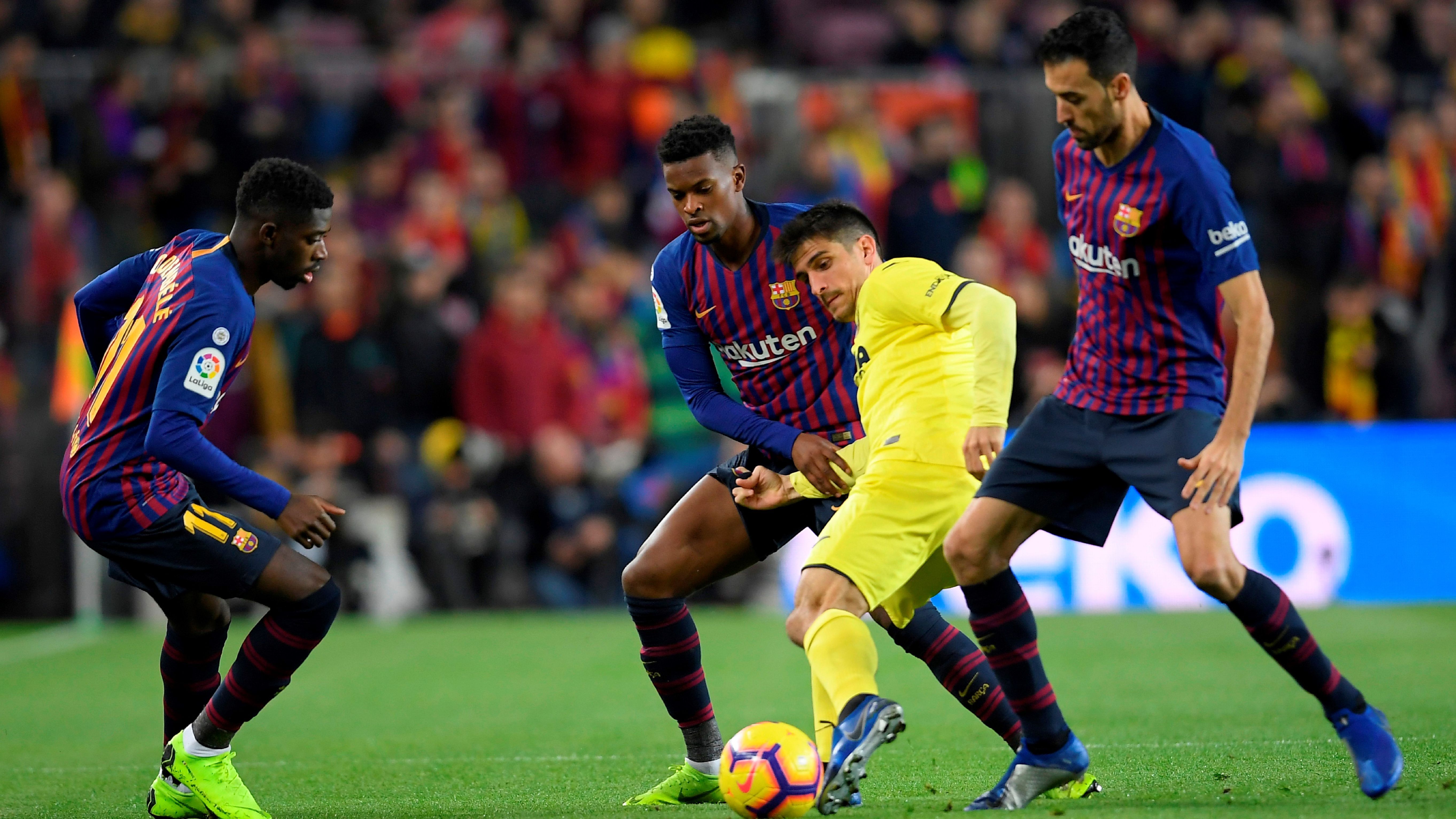 Ousmane Dembele Gerard Moreno Sergio Busquets Barcelona Villarreal LaLiga 02122018