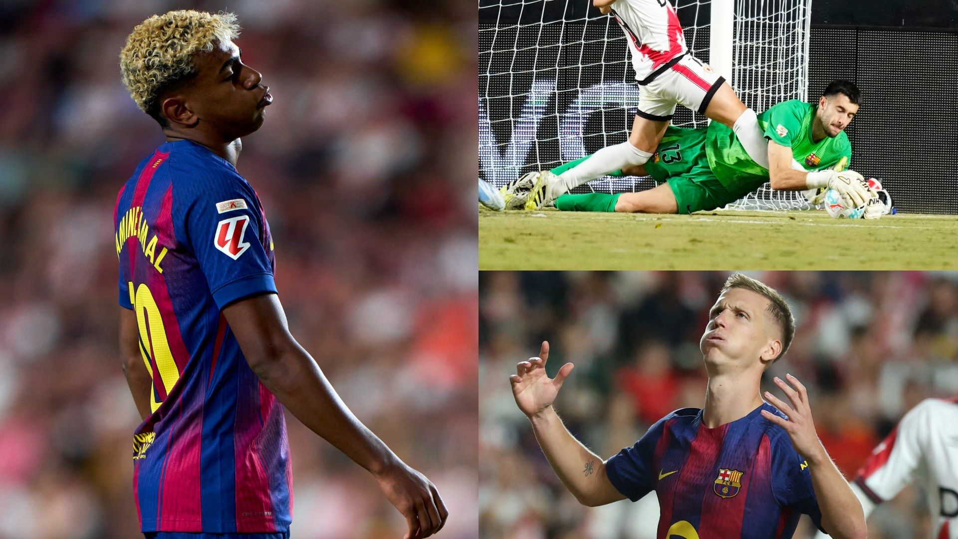 Barcelona player ratings vs Rayo Vallecano: Joan Garcia saves the day in dramatic draw as Dani Olmo and Raphinha blow big chances while Lamine Yamal courts controversy | Goal.com UK