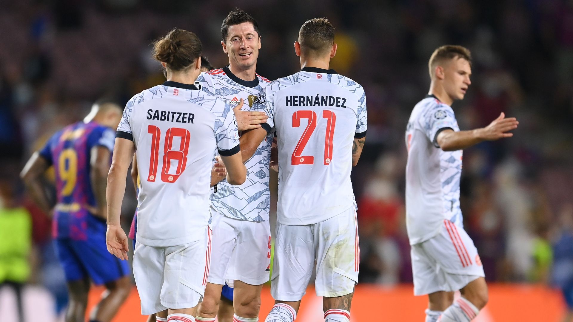 Lewandowsku Sabitzer Hernandez FC Barcelona FC Bayern München 2021