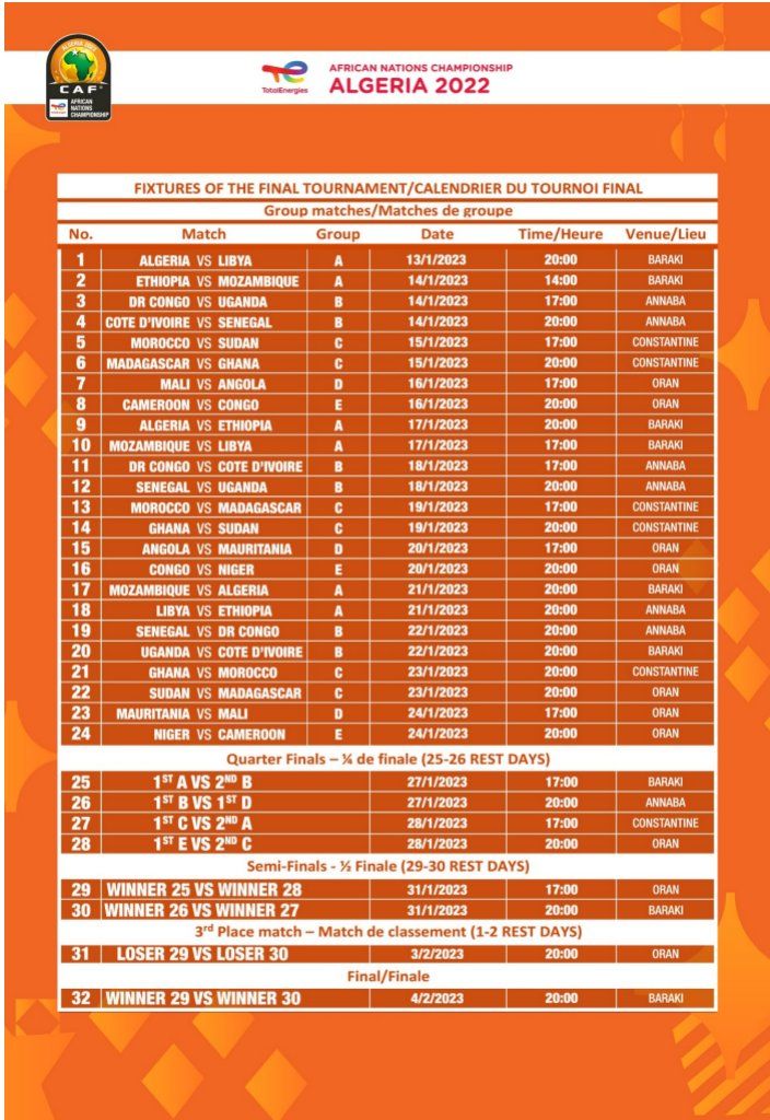 CHAN Schedule ONLY FRENCH
