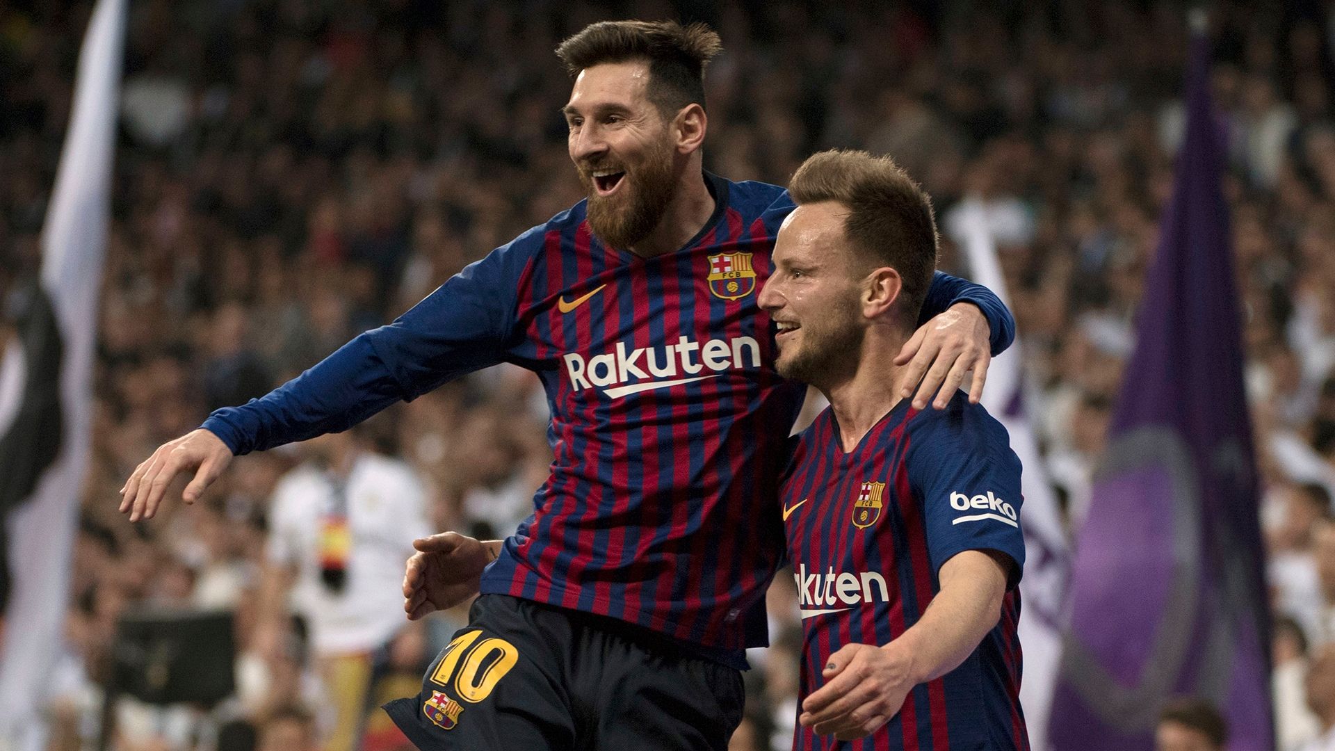 Ivan Rakitic Lionel Messi Barcelona Real Madrid