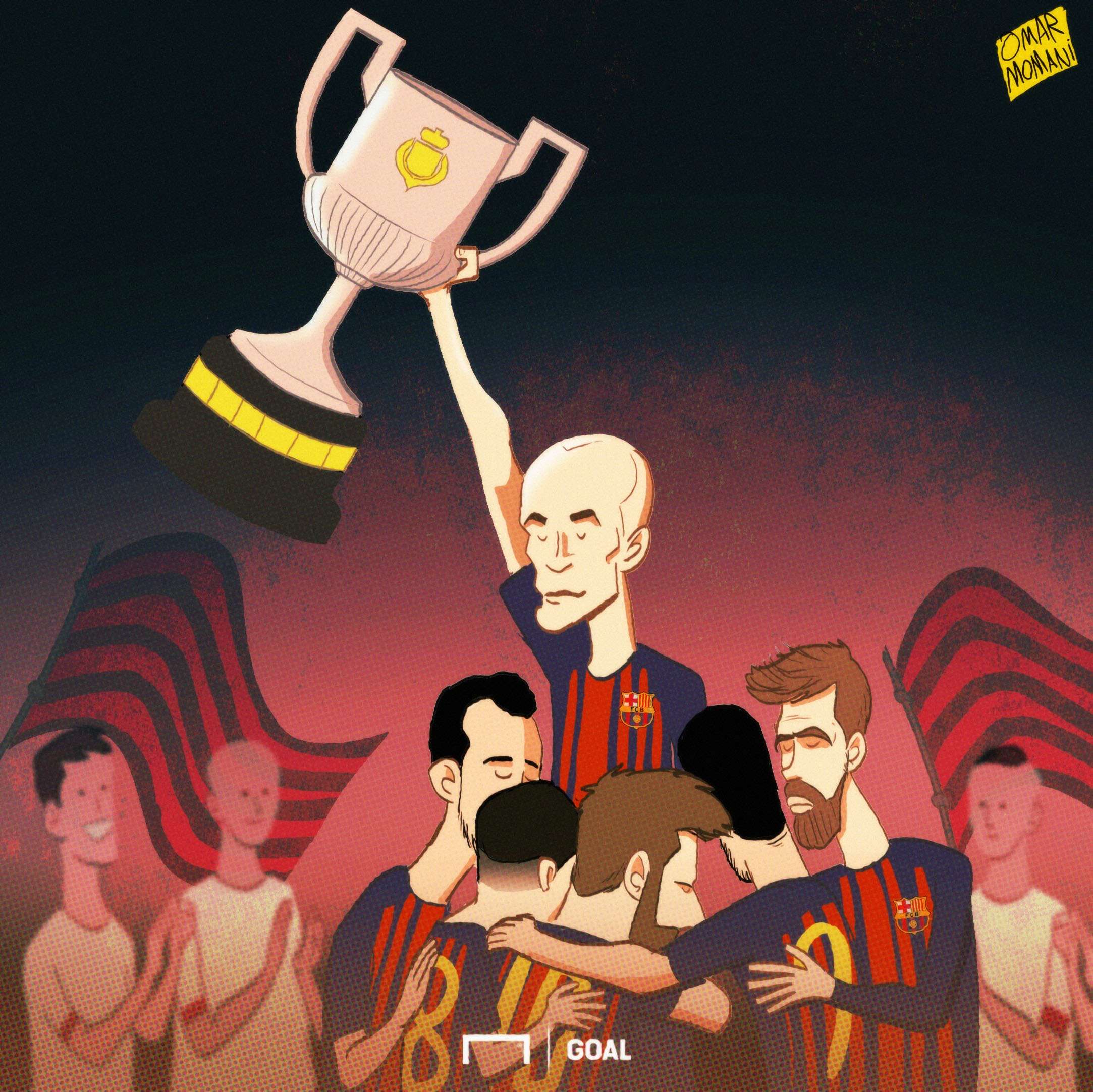CARTOON Iniesta's Copa final