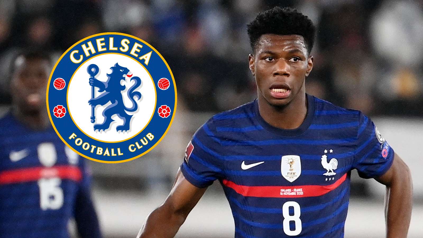 Aurelien Tchouameni Chelsea logo