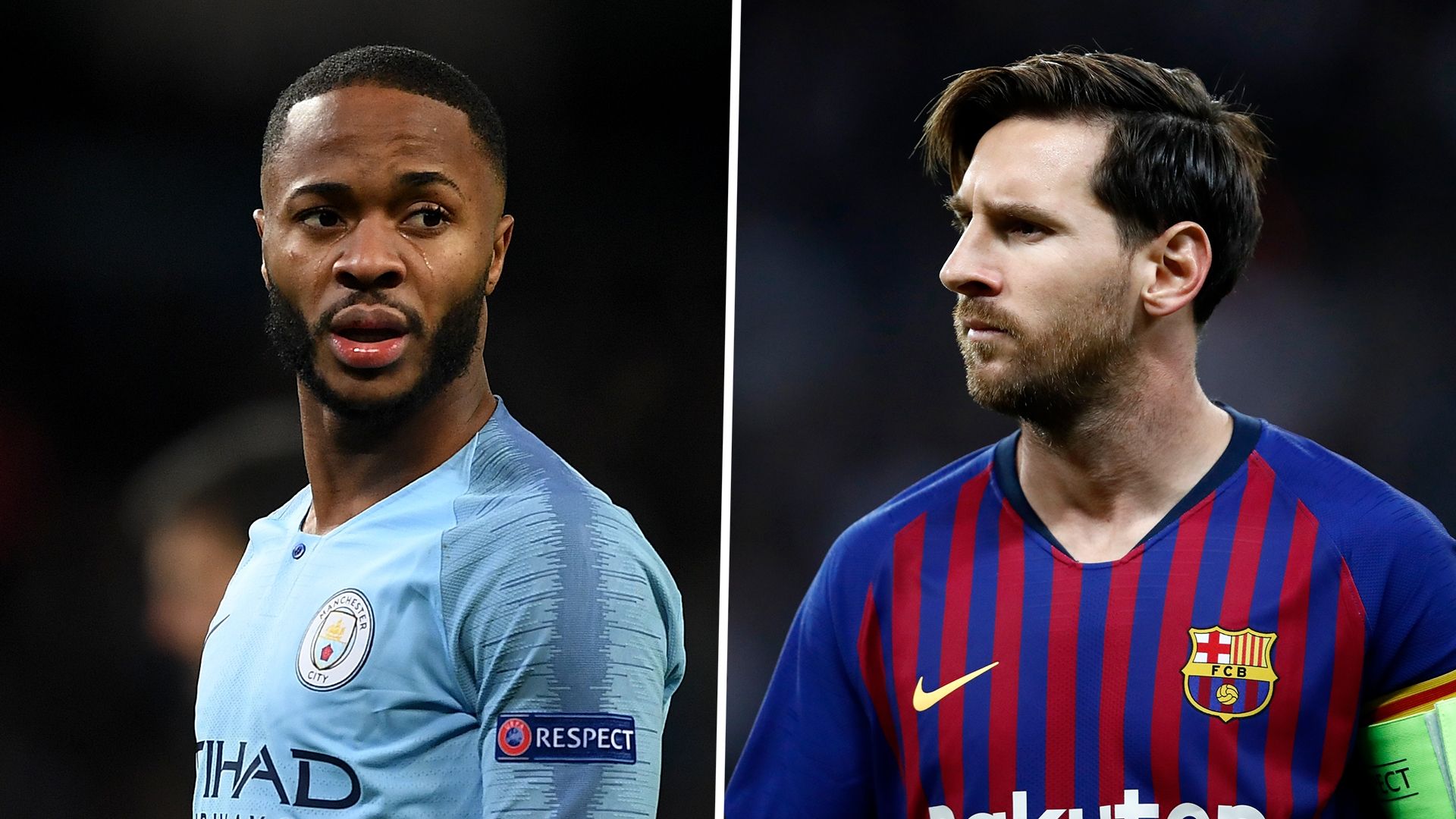 Raheem Sterling Lionel Messi Manchester City Barcelona
