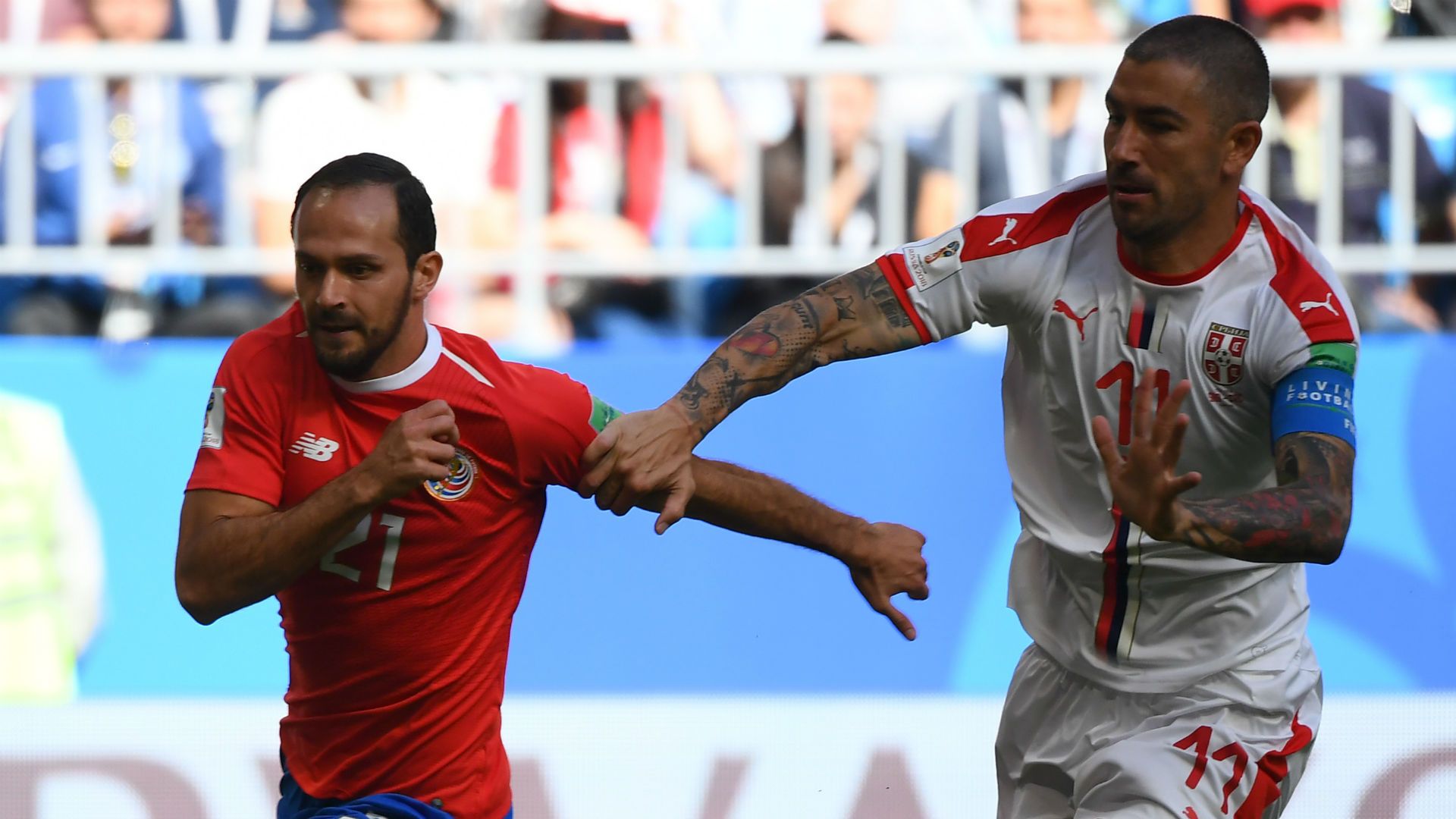 Marco Urena Costa Rica Aleksandar Kolarov Serbia