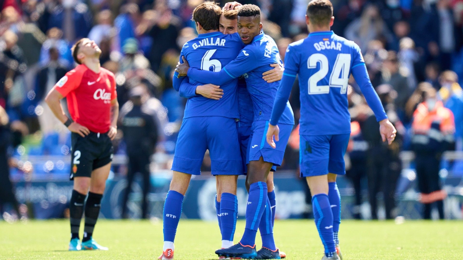 Getafe celebrates goal against Mallorca Liga