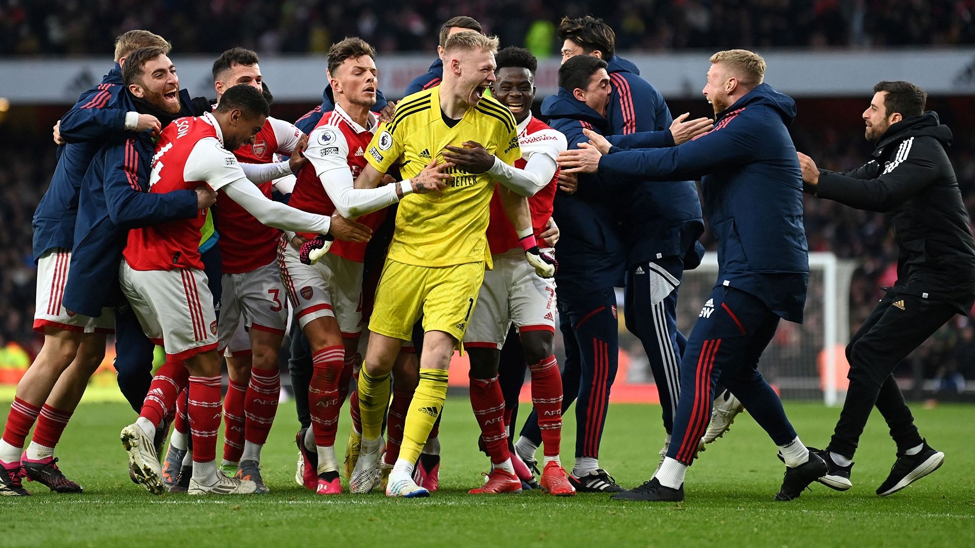 Arsenal Bournemouth celebrations Premier League 2022-23 HIC 16:9