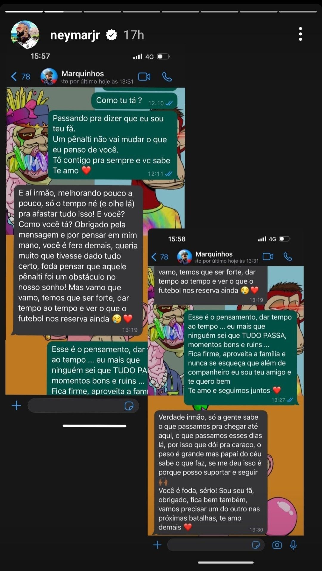 Marquinhos Neymar Whatsapp messages