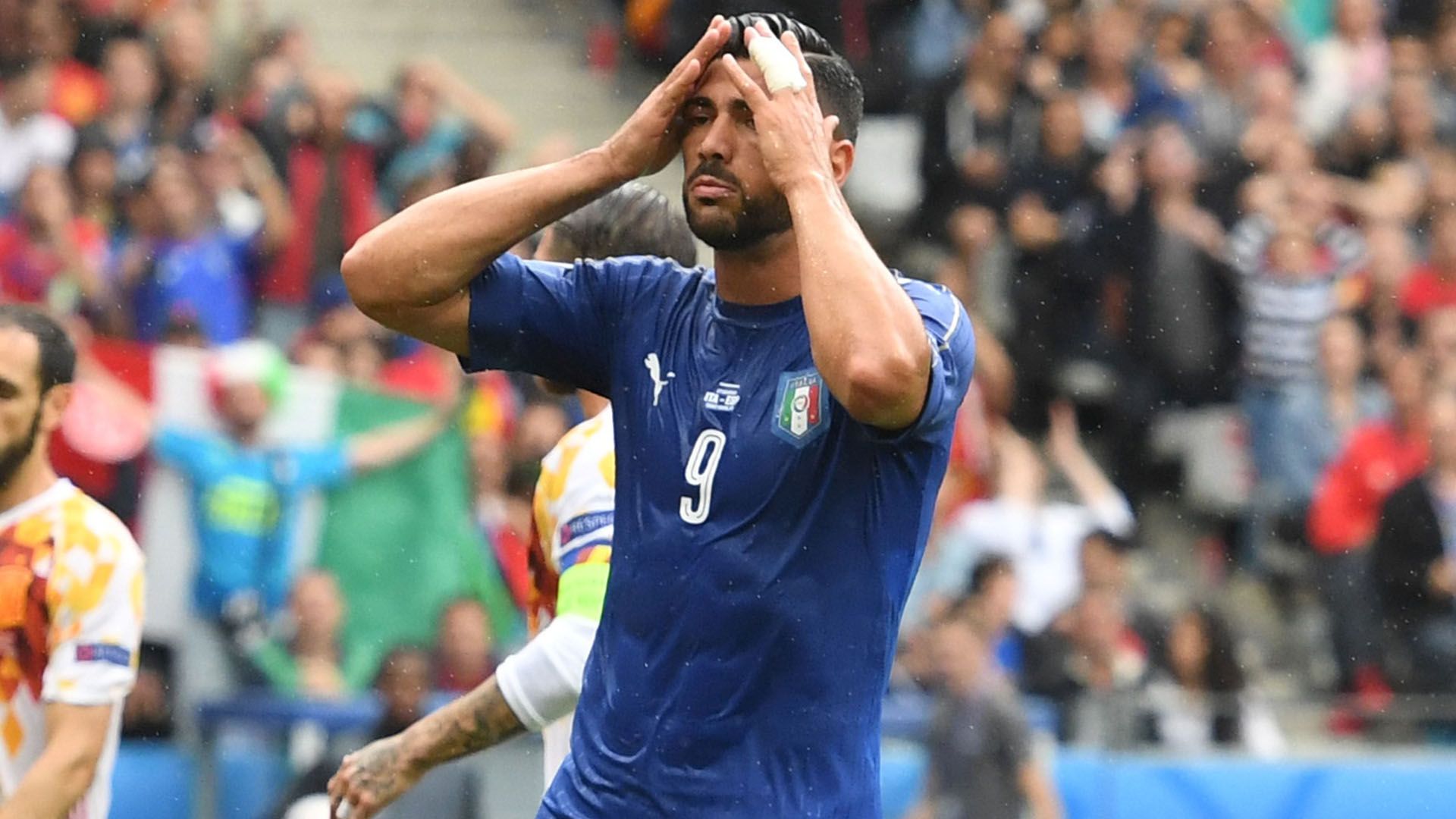Graziano Pellè Italy Spain Euro 2016