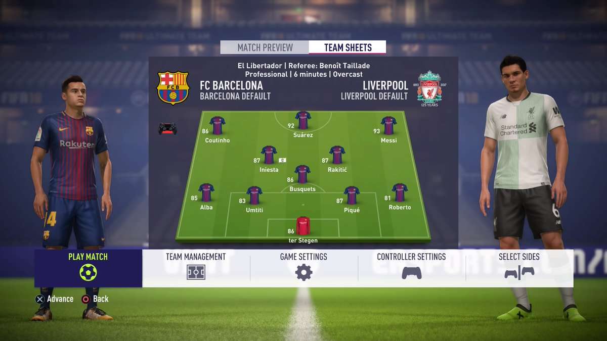 FIFA 18 Barcelona Coutinho