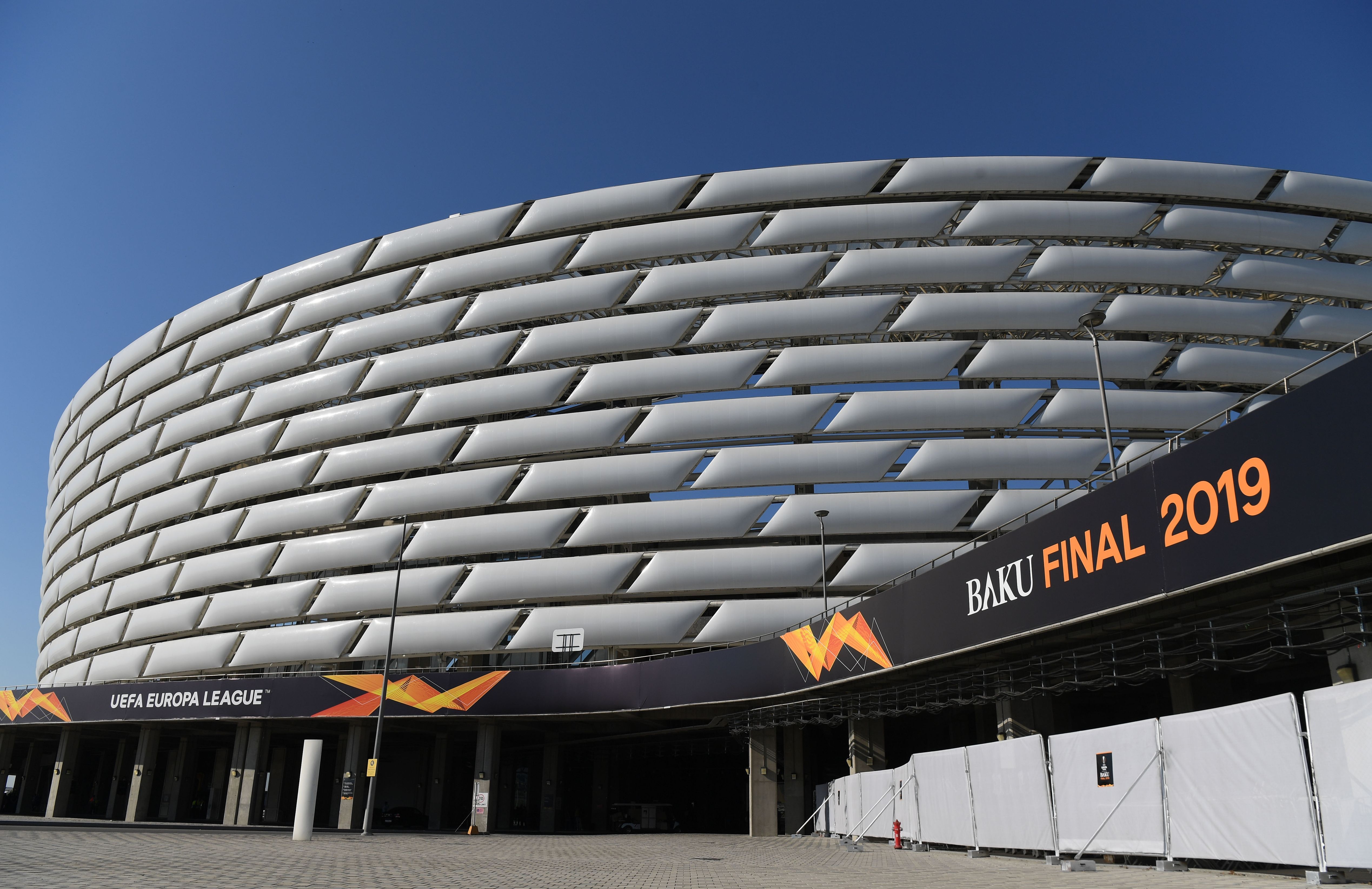 Estádio Olímpico de Baku, hora antes da final da Europa League