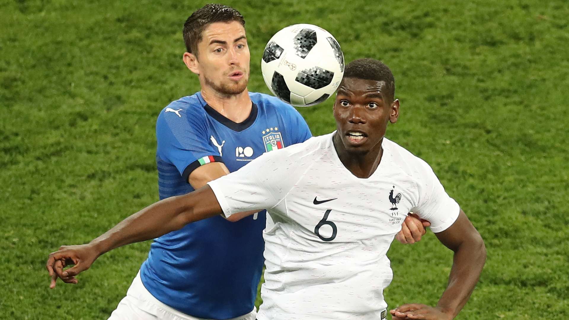 Paul Pogba Jorginho Frankreich Italien 01062018