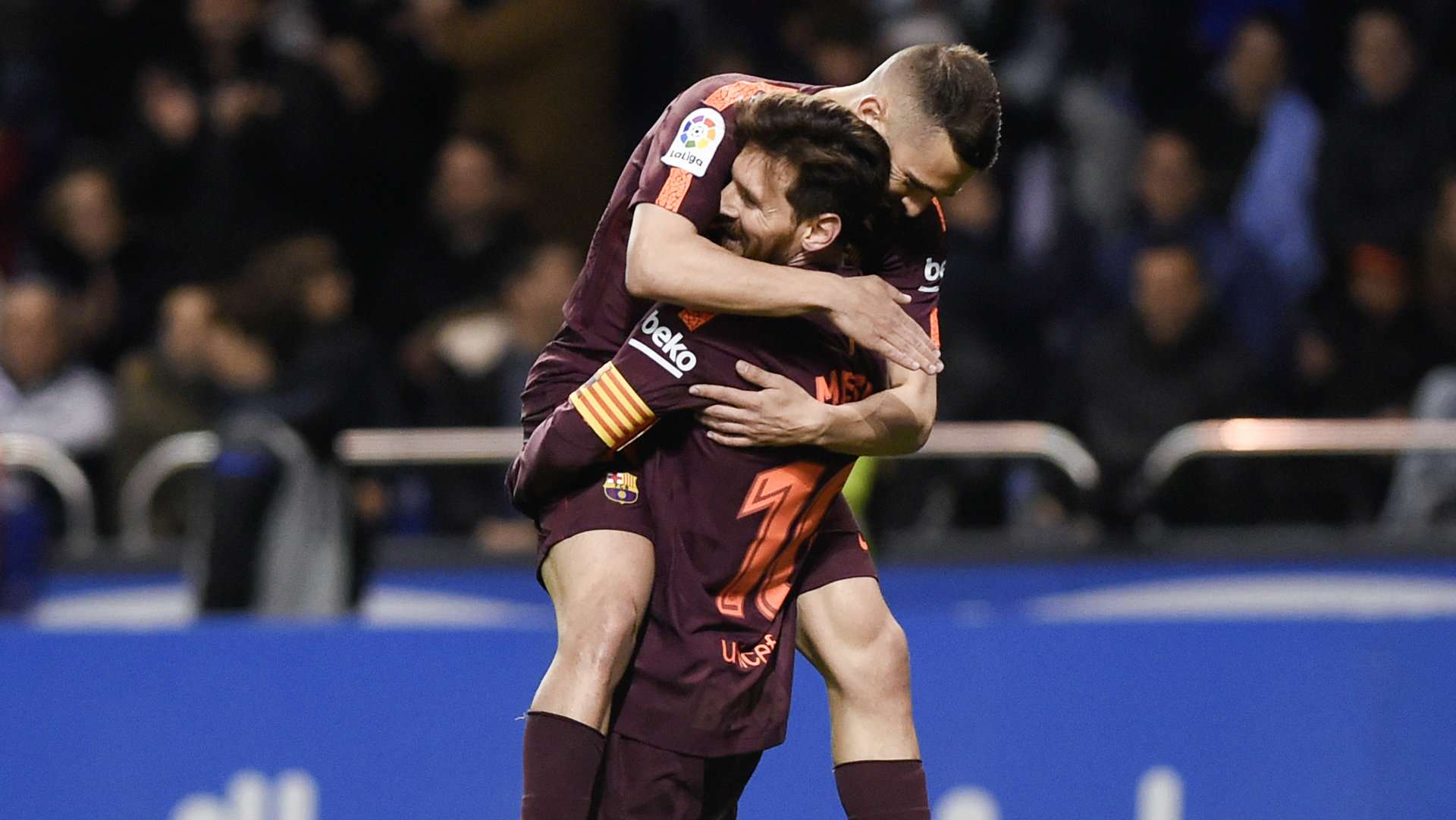 Lionel Messi, Jordi Alba, Deportivo La Coruna vs Barcelona, 17/18