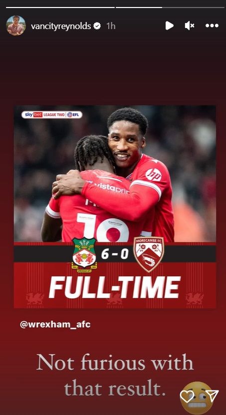 Ryan Reynolds Instagram Story