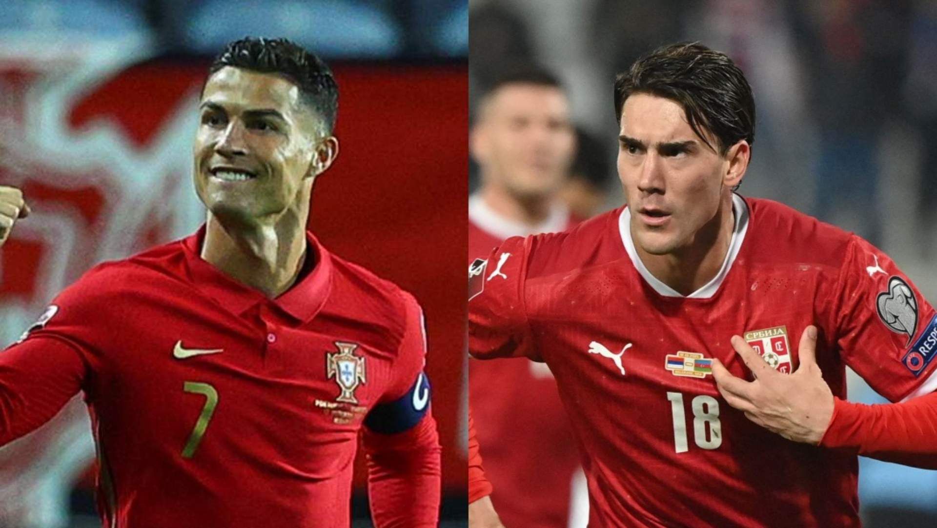 Cristiano Ronaldo Portugal Dusan Vlahovic Serbia