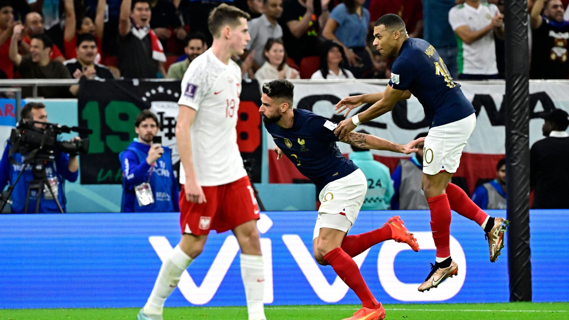 Olivier Giroud Kylian Mbappe France Poland World Cup