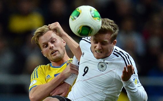 Sebastian Larsson Andre Schürrle Germany Sweden 2014 World Cup Qualifier 10152013
