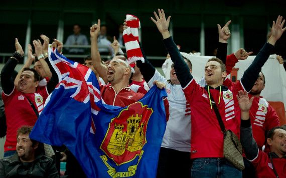 International friendly - Gibraltar - Slovakia - Gibraltar fans
