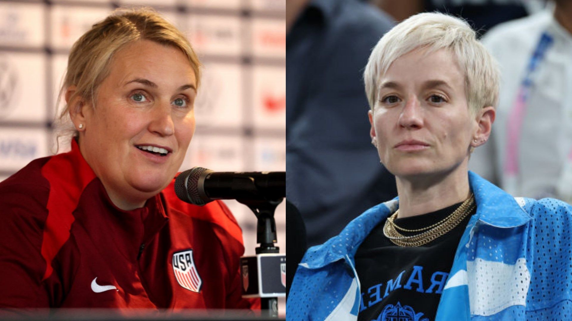 Emma Hayes and Megan Rapinoe