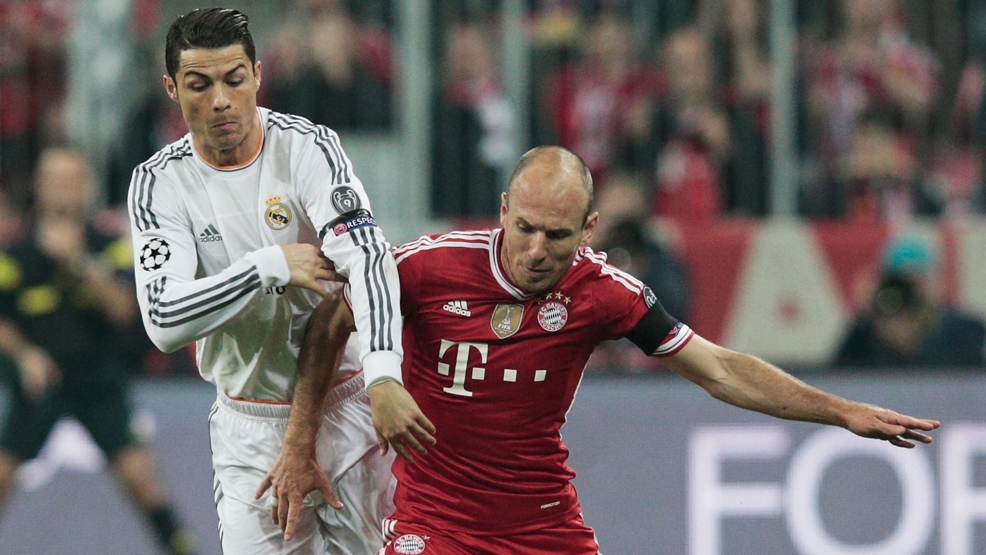 Cristiano Ronaldo Arjen Robben Real Madrid Bayern Munich