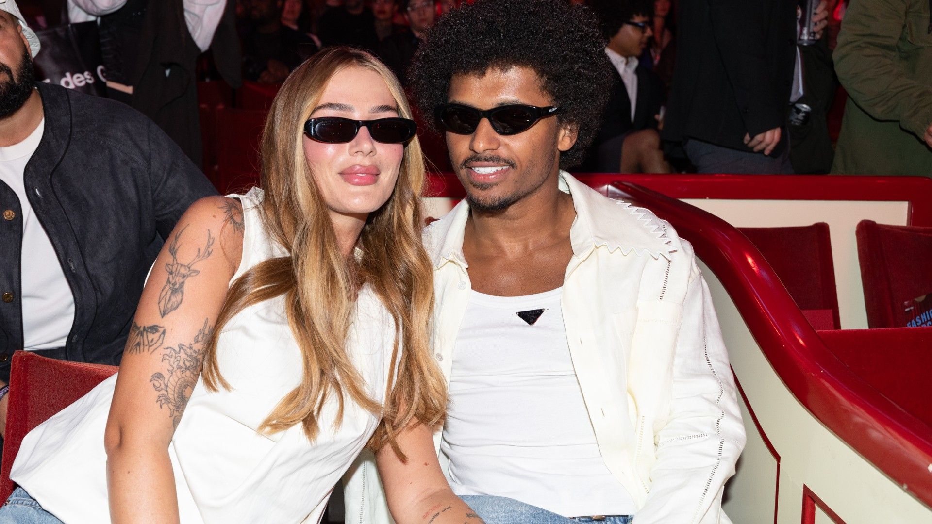 Loredana and Karim Adeyemi attend the ABOUT YOU Fashion Circus 