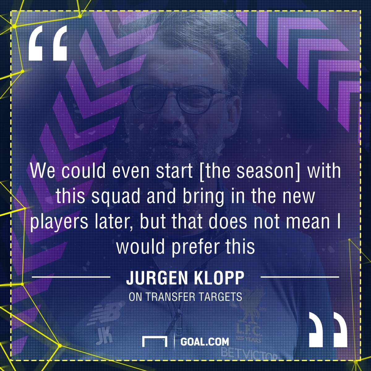 GFX Jurgen Klopp quote transfers