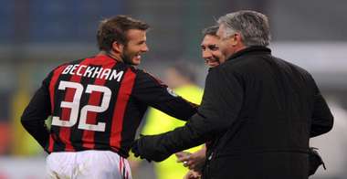 beckham and ancelotti