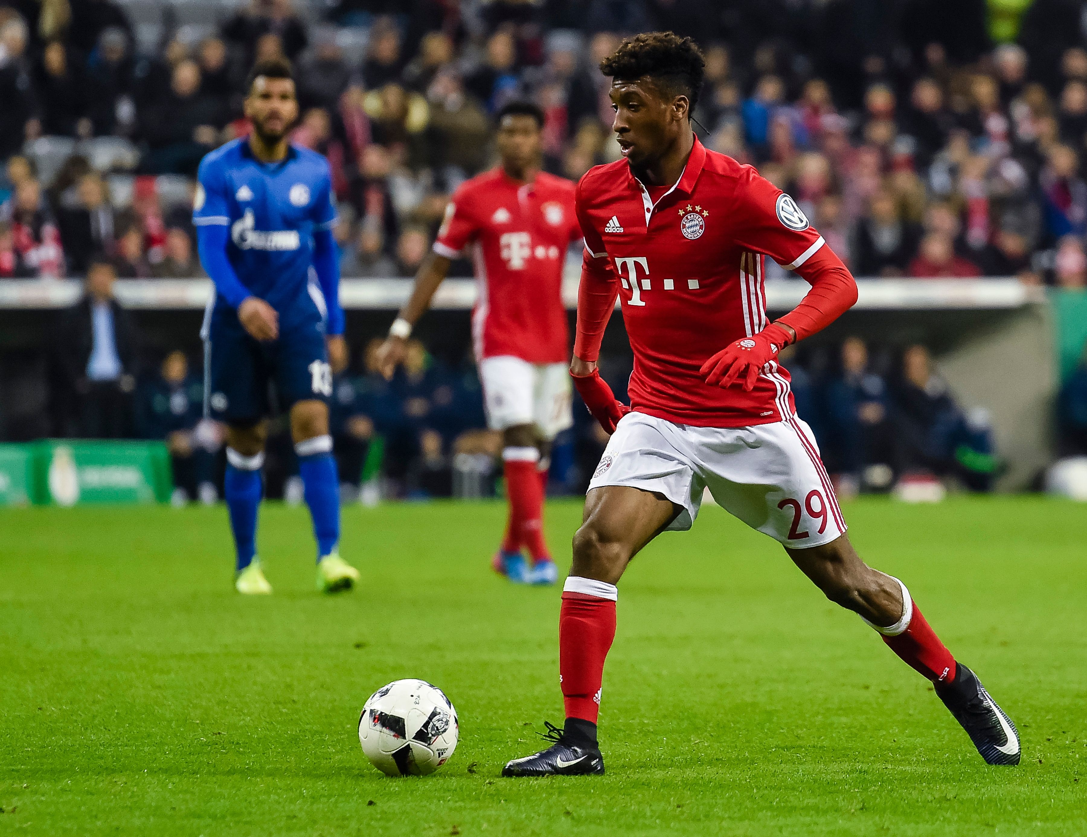 Kingsley Coman in action during FC Bayern Munich v FC Schalke 04, on March 1, 2017