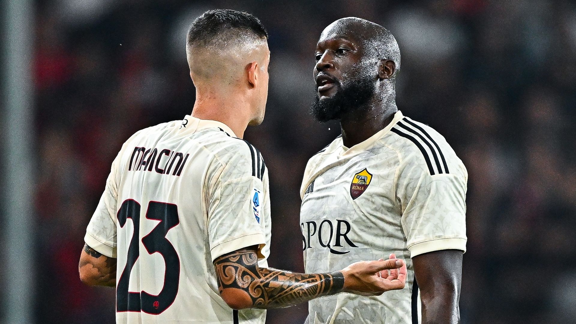 Gianluca Mancini Romelu Lukaku Roma