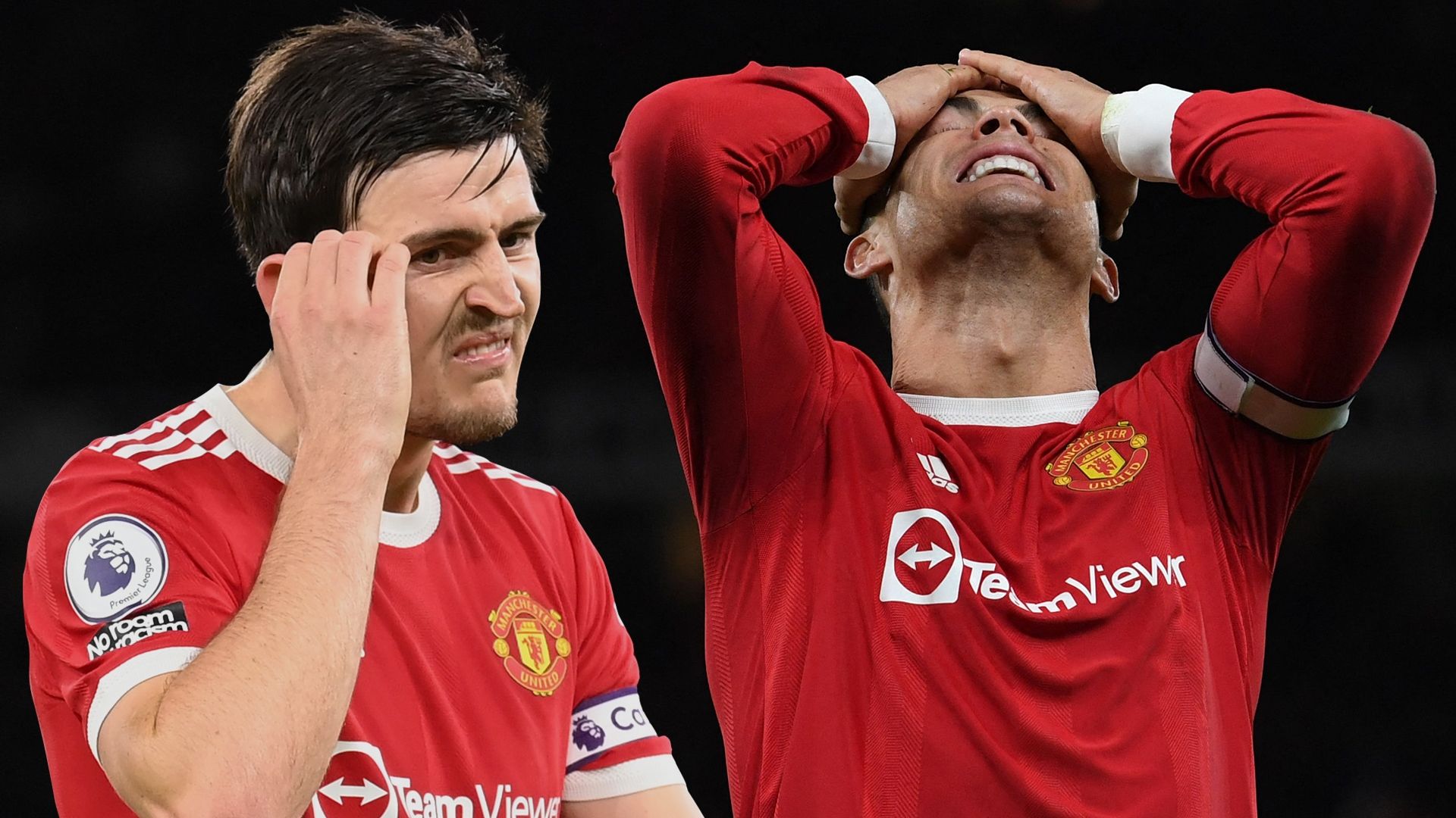 Harry Maguire Cristiano Ronaldo Man Utd 2021-22