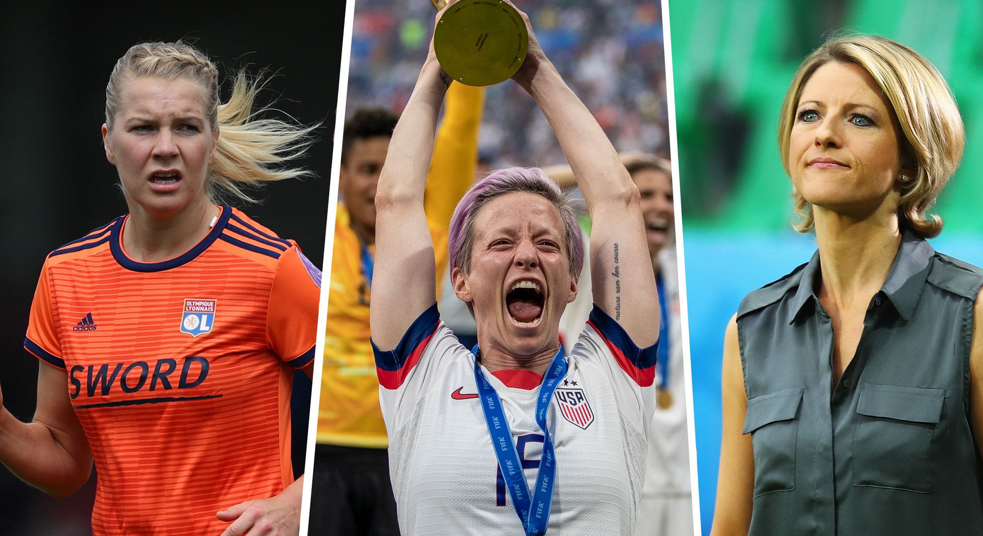 Women in football Ada Hegerberg Megan Rapinoe Jacqui Oatley