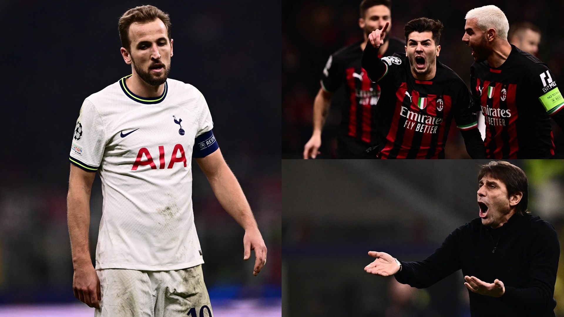 Harry Kane Brahim Diaz Theo Hernandez Antonio Conte split